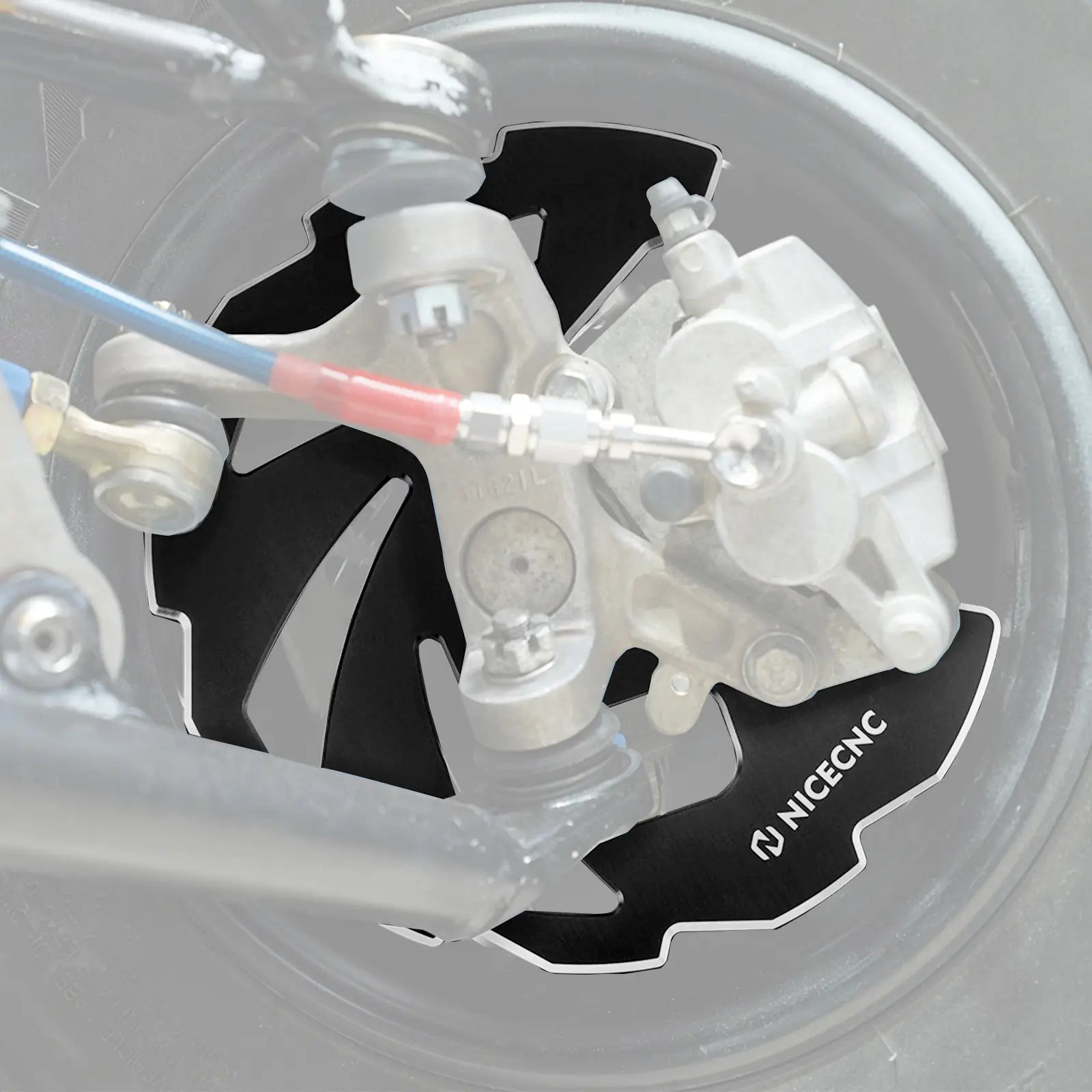 Nicecnc Protector de cubierta de disco de rotor de freno delantero compatible con Yamaha Raptor 700 YFM700 13,15-20, YFM700R 06-08,14, Raptor 700R YFM700R 09,11-13,15-20, YFZ450 04-09,12- 13