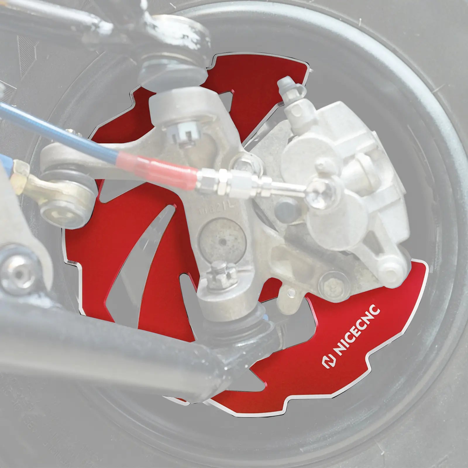 Nicecnc Protector de cubierta de disco de rotor de freno delantero compatible con Yamaha Raptor 700 YFM700 13,15-20, YFM700R 06-08,14, Raptor 700R YFM700R 09,11-13,15-20, YFZ450 04-09,12- 13