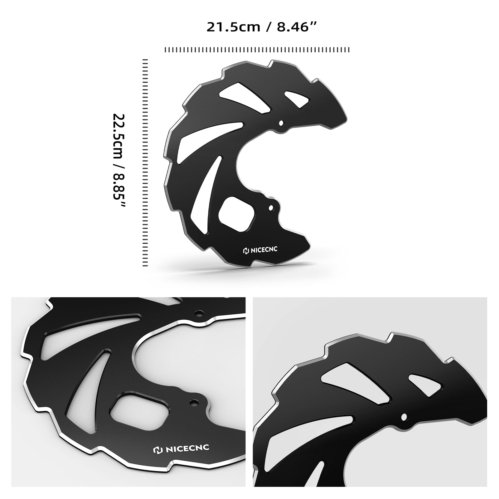 Nicecnc Protector de cubierta de disco de rotor de freno delantero compatible con Yamaha Raptor 700 YFM700 13,15-20, YFM700R 06-08,14, Raptor 700R YFM700R 09,11-13,15-20, YFZ450 04-09,12- 13
