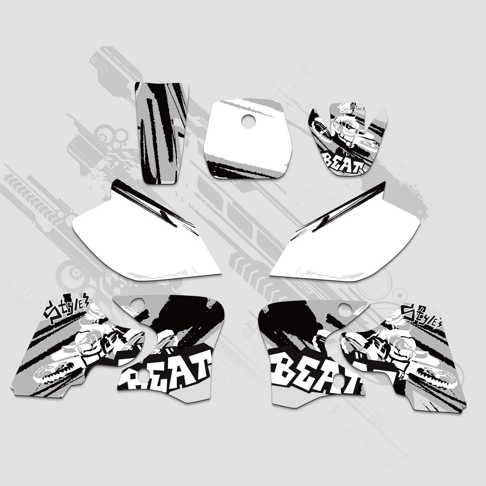 Motorcycle Full Graphics Decals Stickers Set For YAMAHA TTR90 2000-2007