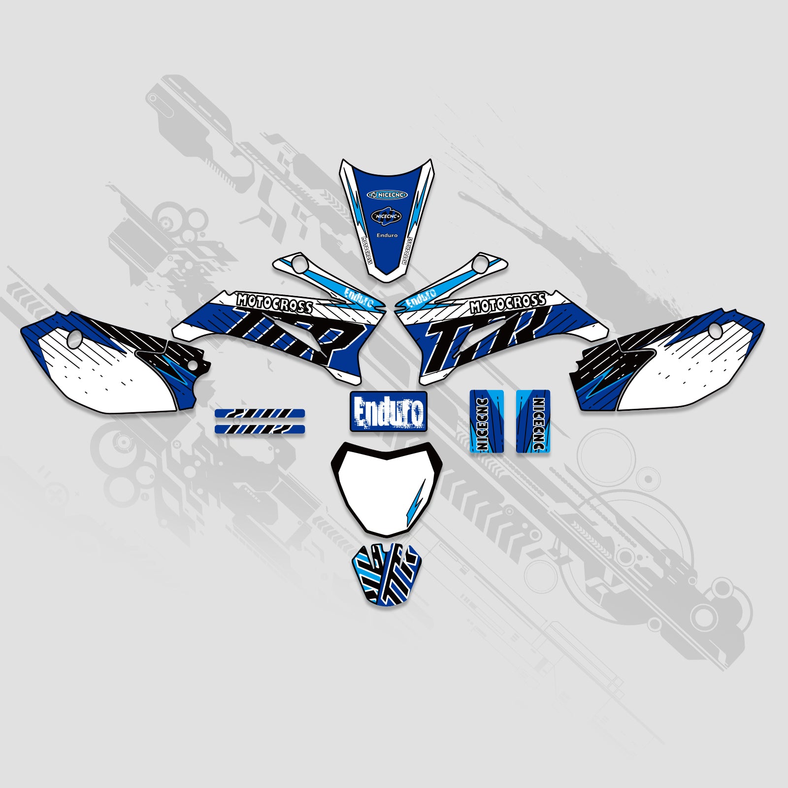 Motorcycle Full Graphics Decals Stickers Set For YAMAHA TTR110 ALL YEARS