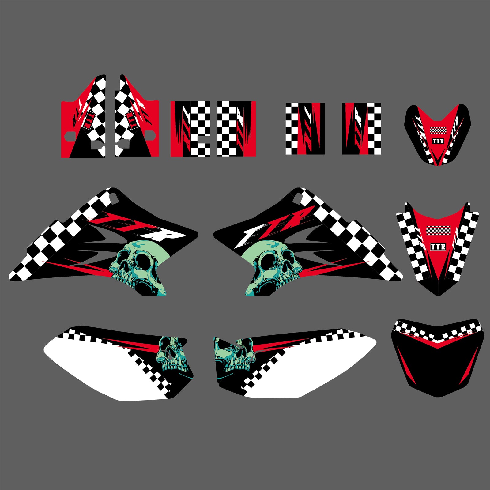 Motorcycle Graphics Background Decal Stickers for YAMAHA TTR50 2006-2015