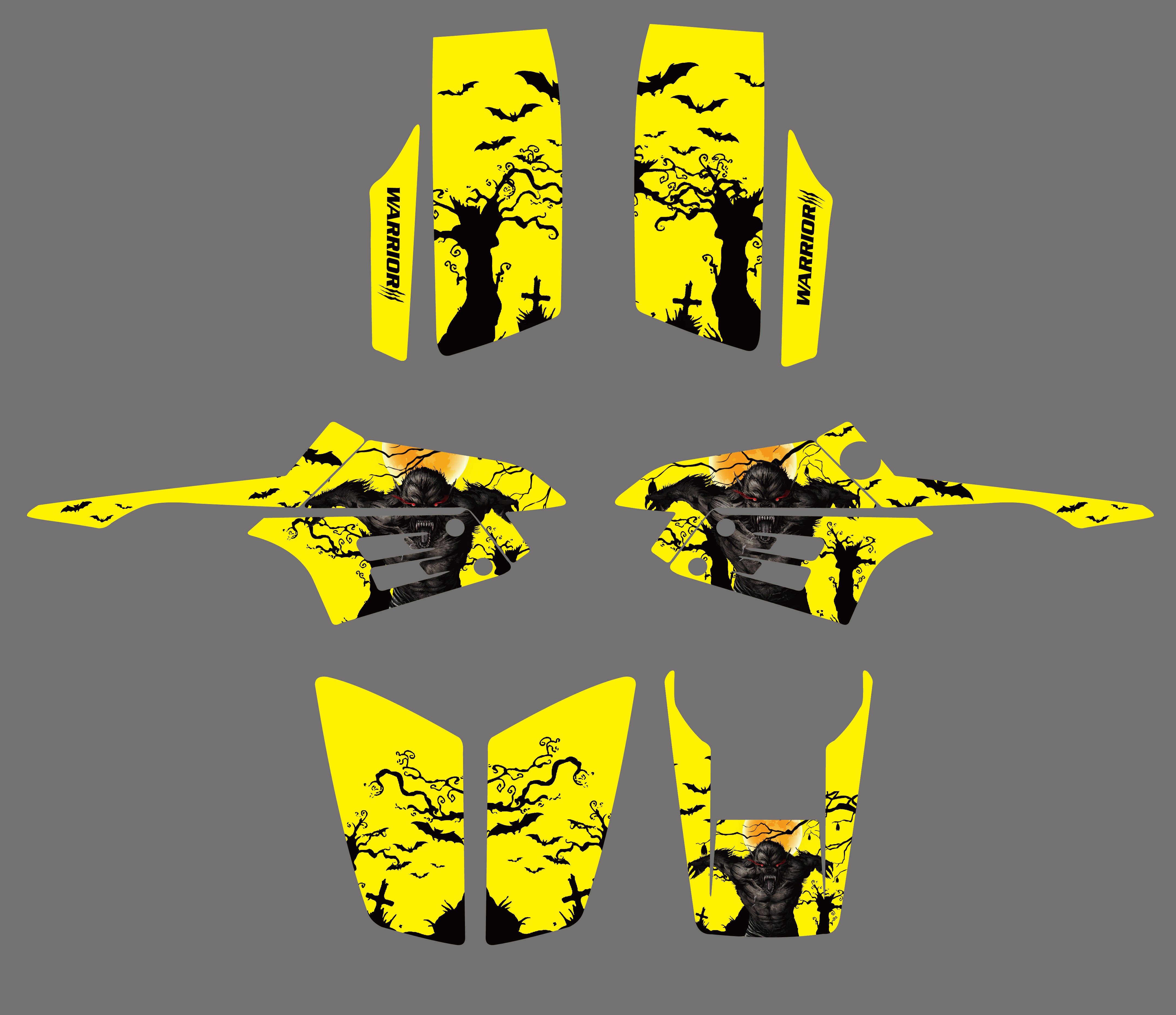 ATV Graphic Decals Sticker Kit For YAMAHA Warrior350 1987-2004