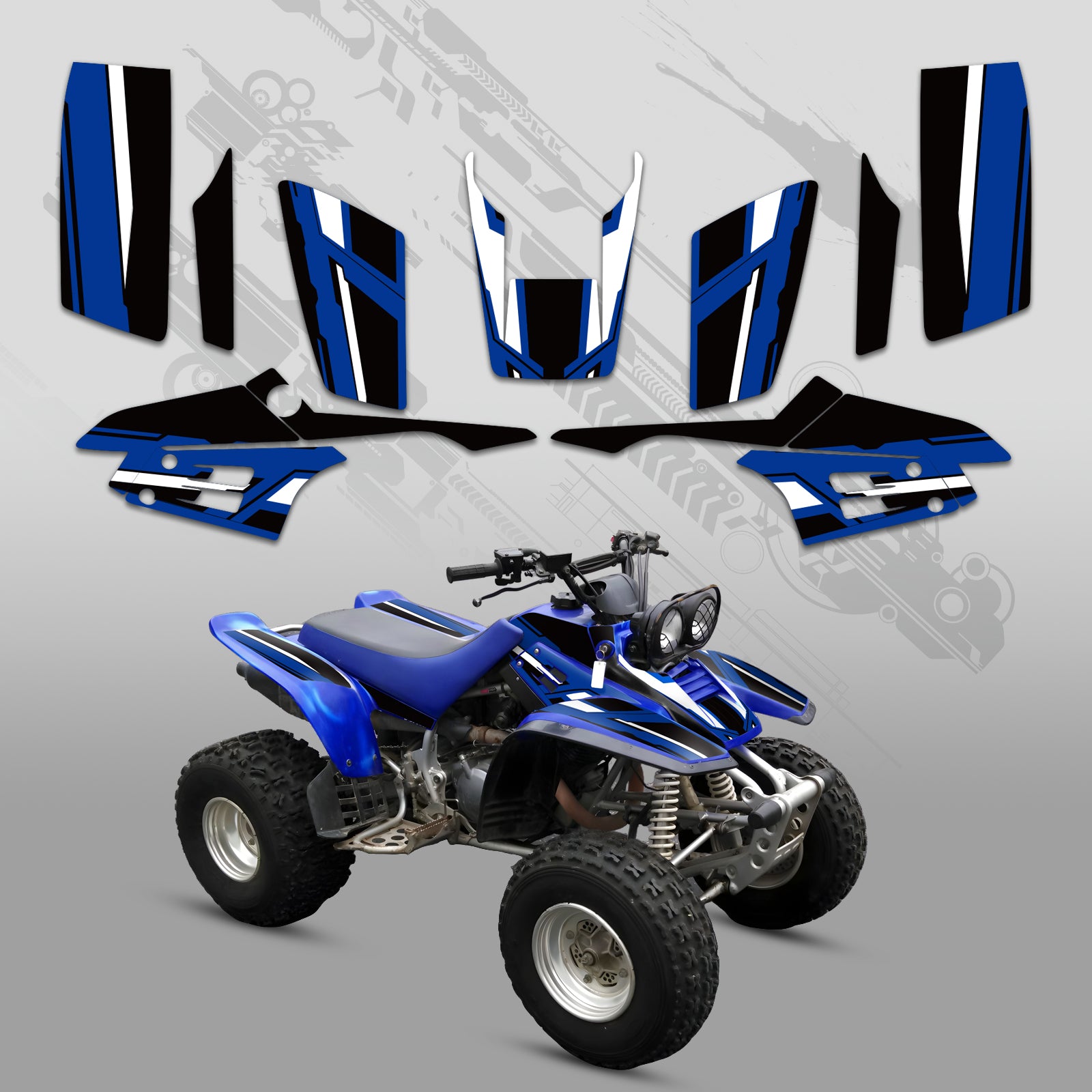 ATV Full Graphics Decals Stickers Kit For Yamaha Warrior 350 1987-2004