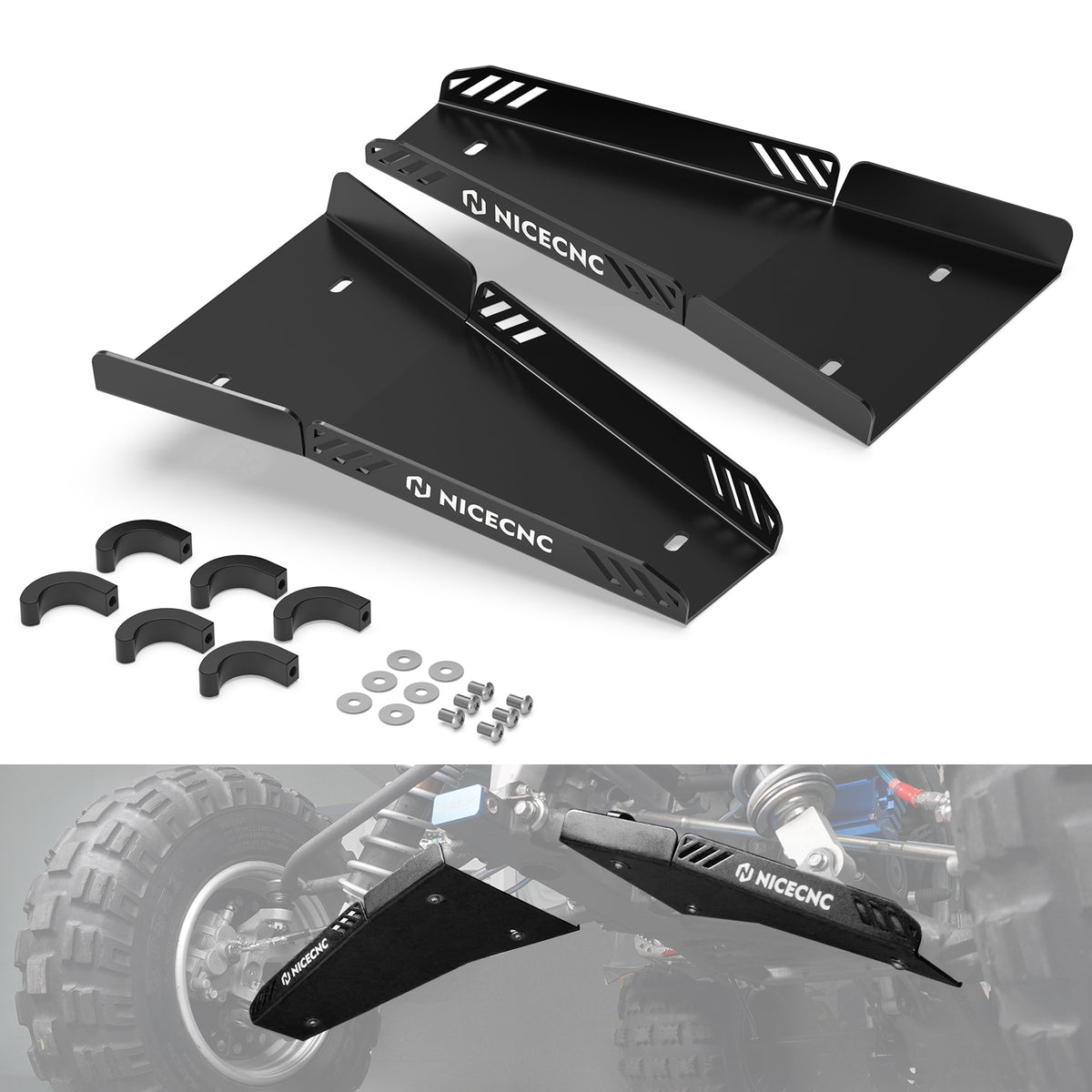 ATV Front A-Arm Abdeckung Guards Skid Platte Für Yamaha YFZ450R 2009-2024