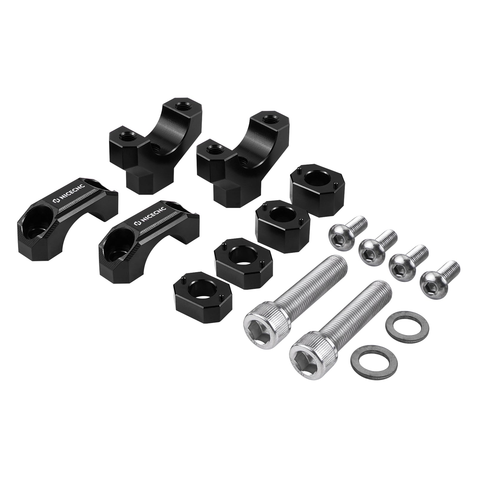 ATV Adjustable 25mm Handlebar Risers Clamps For Yamaha YFZ450R 2009-2024
