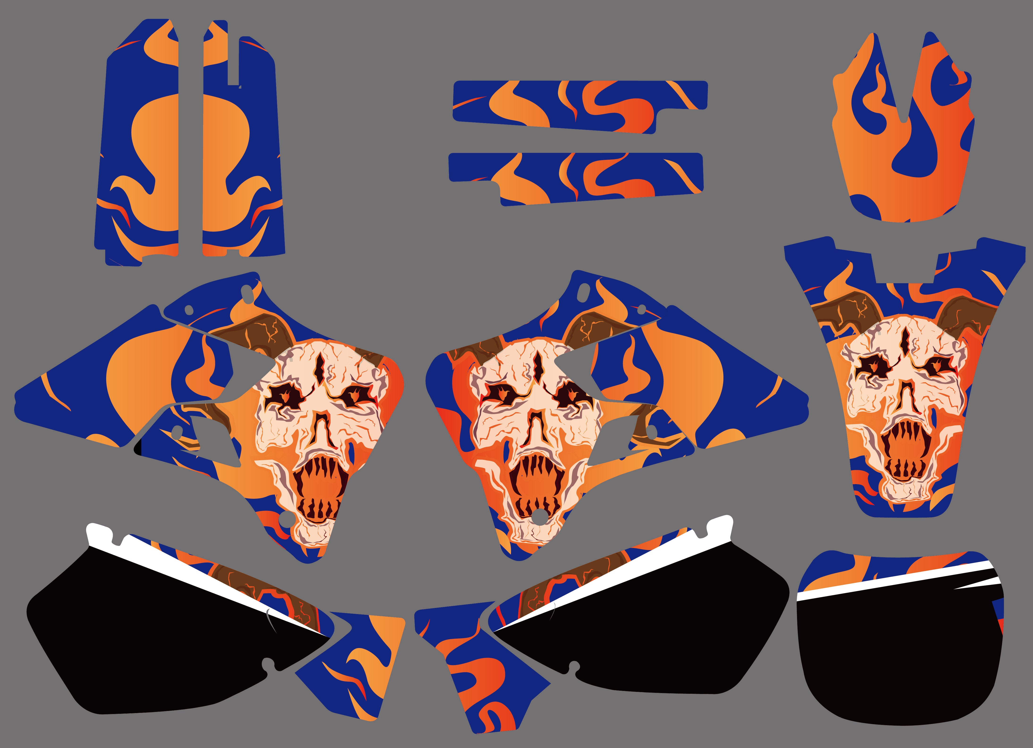 Team Graphics Backgrounds Decals Stickers For Yamaha YZ125/YZ250 1996-2001