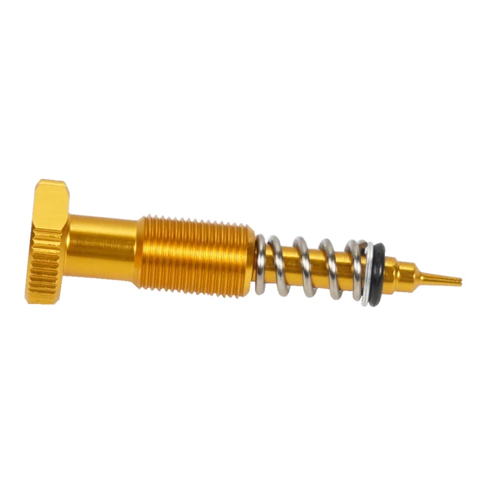 NICECNC Gold Extended Carburante Vite Miscela Aria Carburatore Aria Carburatore Alluminio Compatibile con Suzuki DRZ400S 2000-2022 DRZ400SM 2000-2022 Sostituire Regolatore Parte 13279-33E00,Vedi Montaggio