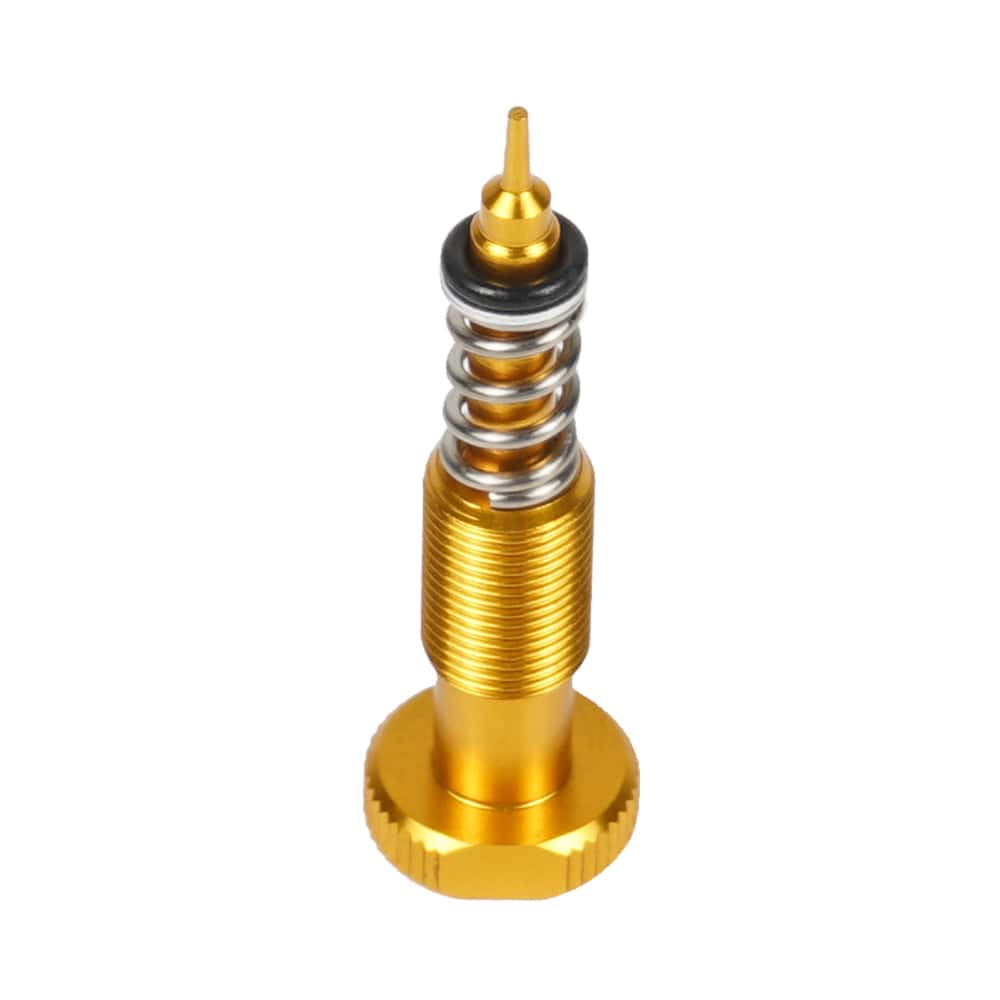 NICECNC Gold Extended Carburante Vite Miscela Aria Carburatore Aria Carburatore Alluminio Compatibile con Suzuki DRZ400S 2000-2022 DRZ400SM 2000-2022 Sostituire Regolatore Parte 13279-33E00,Vedi Montaggio
