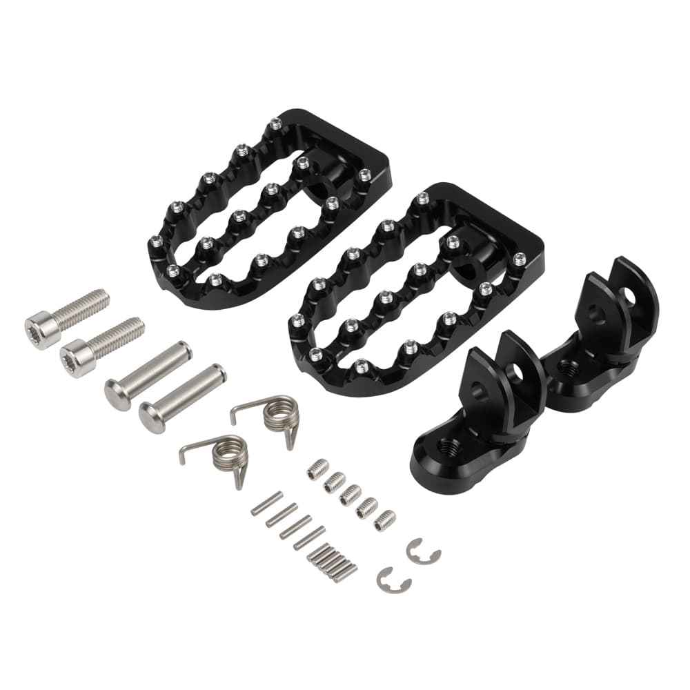 Pair Enlarged Adjustable Foot Pegs Footrest For Kawasaki KLR650 1987-2018
