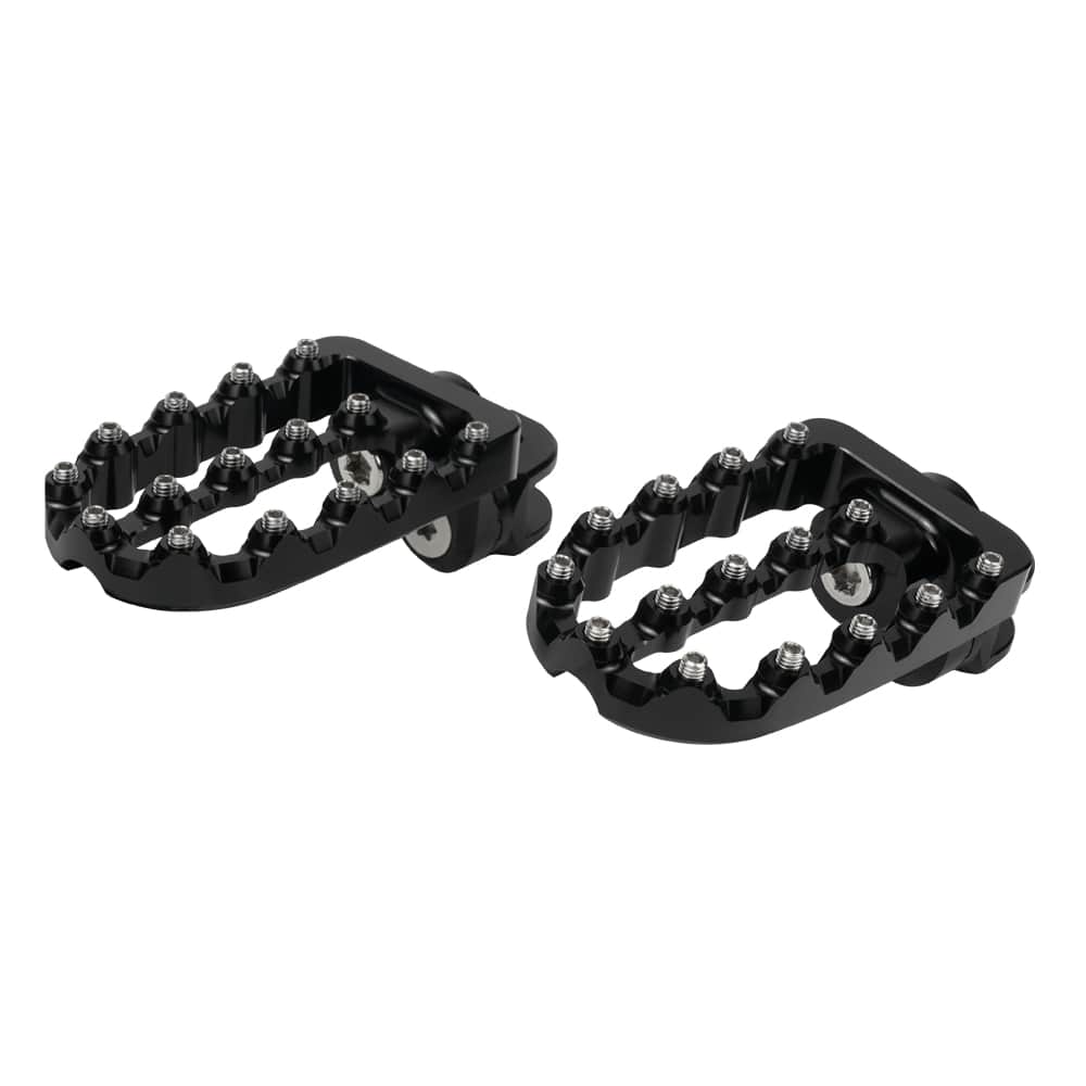 Pair Enlarged Adjustable Foot Pegs Footrest For Kawasaki KLR650 1987-2018