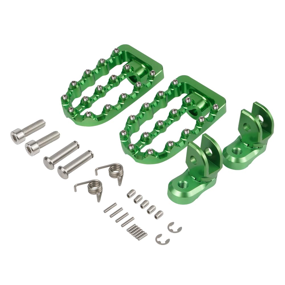 Pair Enlarged Adjustable Foot Pegs Footrest For Kawasaki KLR650 1987-2018