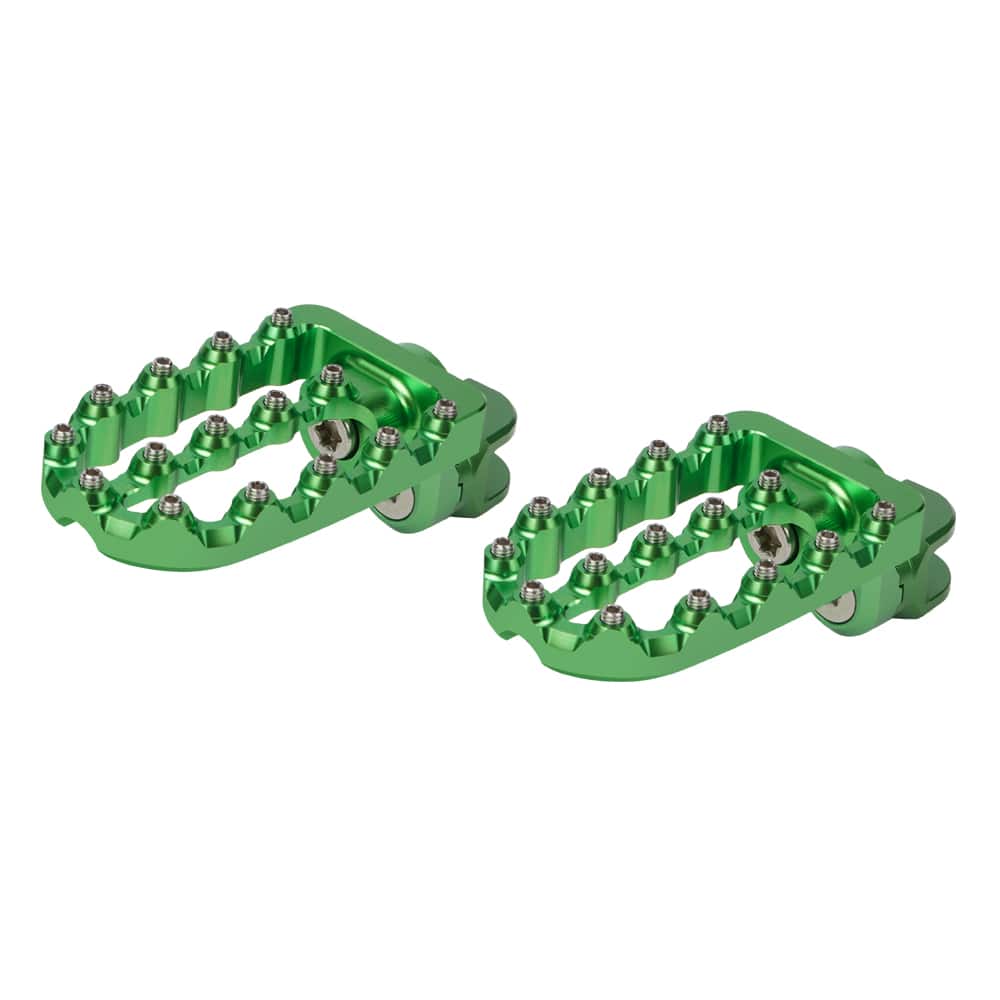 Pair Enlarged Adjustable Foot Pegs Footrest For Kawasaki KLR650 1987-2018