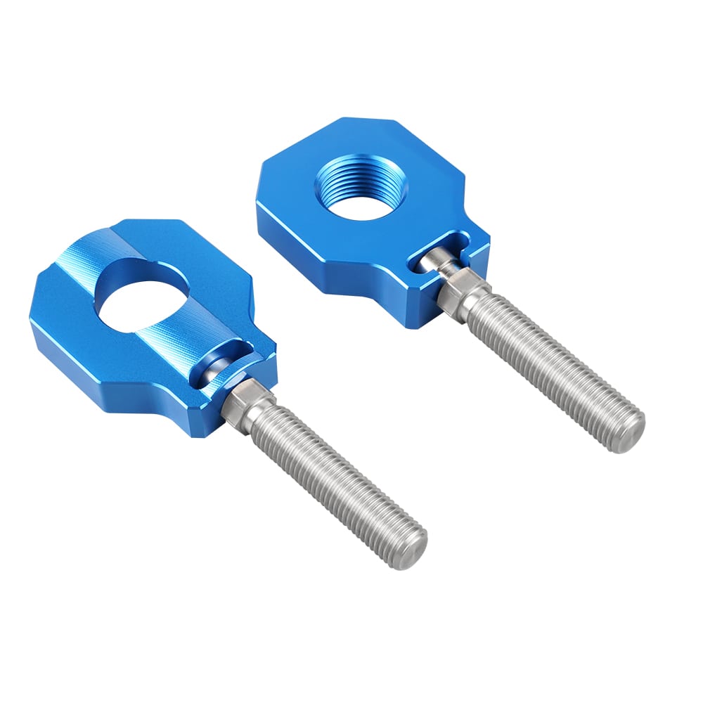 NICECNC Ajustador de corrente de blocos de eixo traseiro compatível com KTM 125-530 SX/SX-F/XC/XC-F 2000-2012 125-530 EXC/EXC-F/XC-W/XCF-W 2000-2020 85 SX 2003-2014 ,Ver Montagem