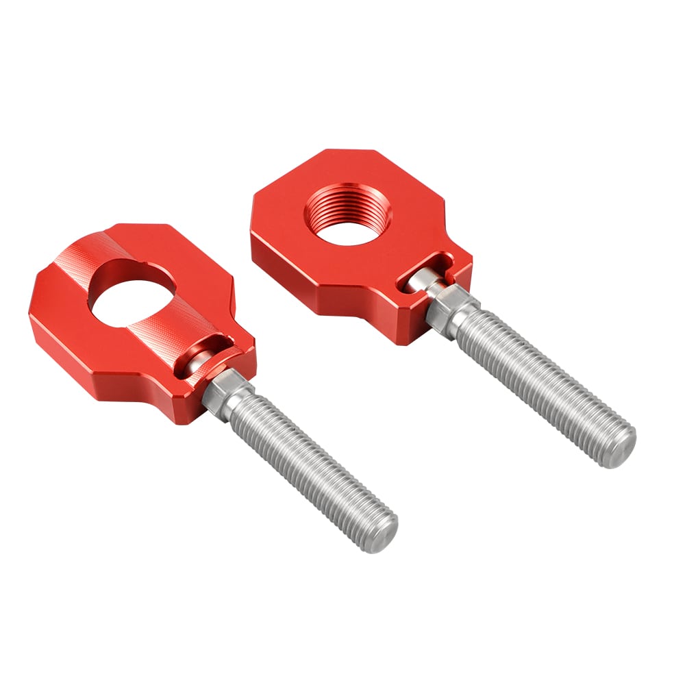 NICECNC Ajustador de corrente de blocos de eixo traseiro compatível com KTM 125-530 SX/SX-F/XC/XC-F 2000-2012 125-530 EXC/EXC-F/XC-W/XCF-W 2000-2020 85 SX 2003-2014 ,Ver Montagem