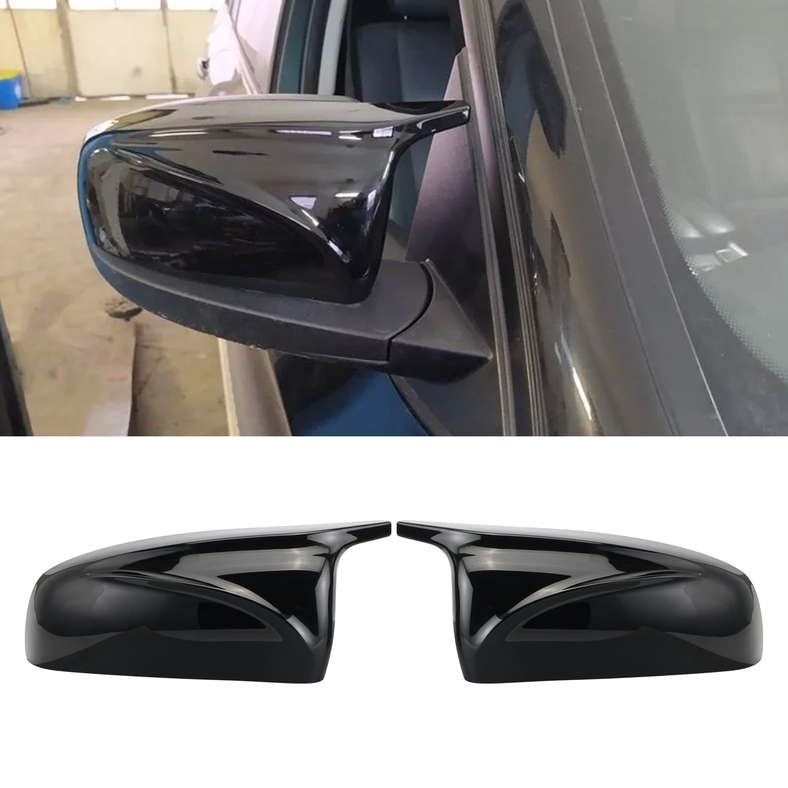 2PCS M-Style Rearview Side Mirror Cover For BMW X5 X6 E70 E71 2008-2012