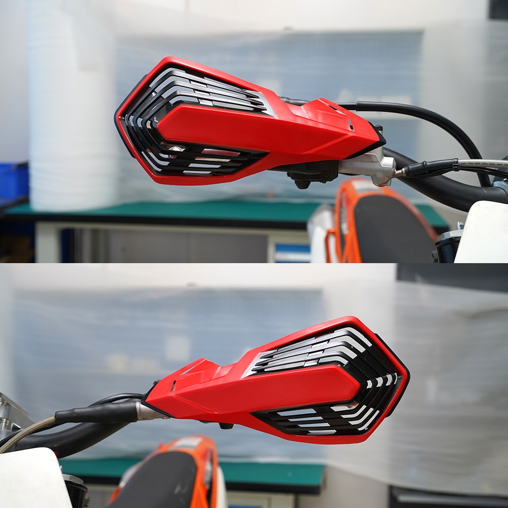 NICECNC Universal 7/8 "Guidão Dirt Bike Racing Hand Guards Compatível com KTM EXC XC XCF XCW SX,Yamaha YZ85 YZ125 YZ250 YZ426F YZ450F WR250R WR450F, preto e branco, VER FITMENT!
