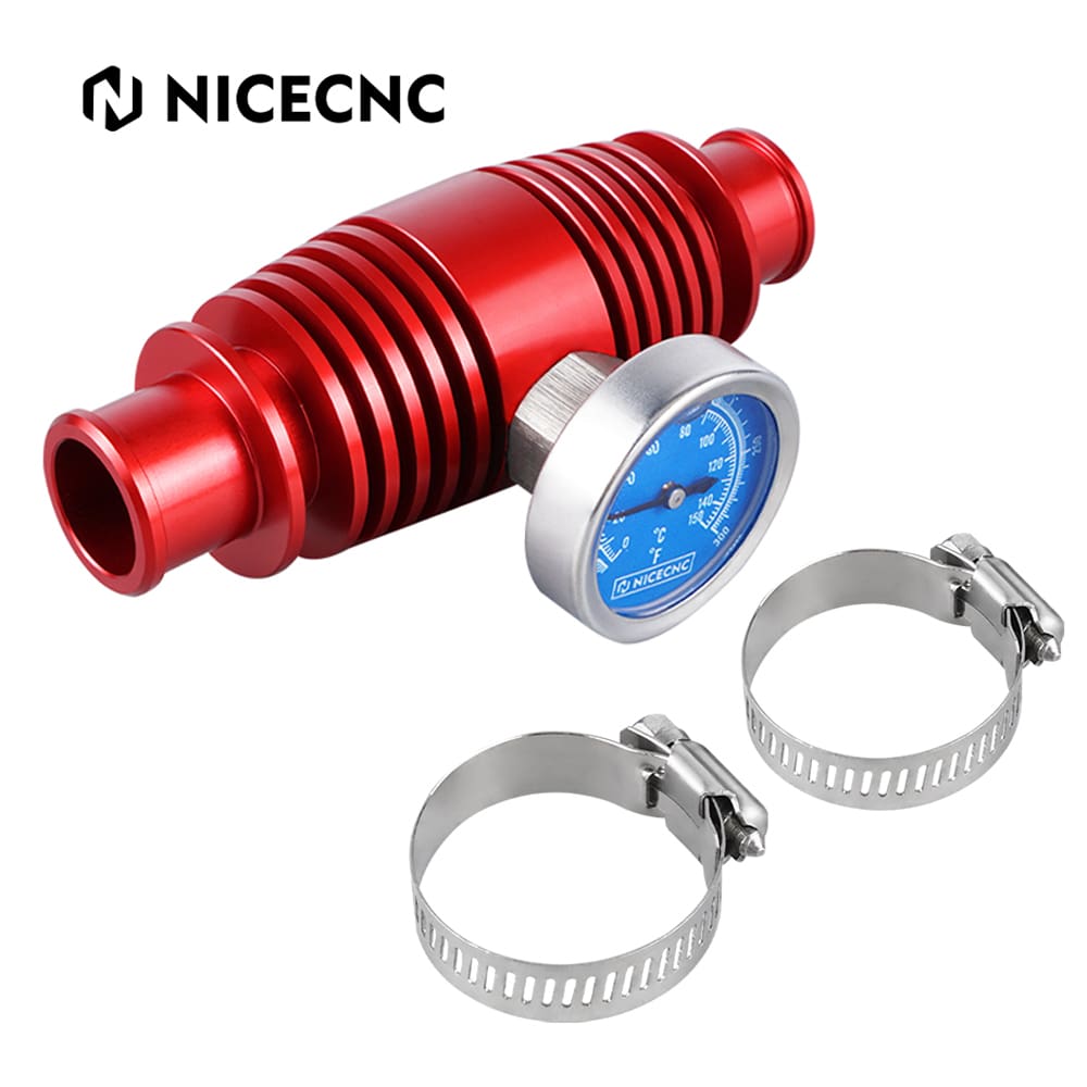 ATV Radiator Inline Cooler w/Temperature Gauge For Yamaha Banshee 350 Blaster 200