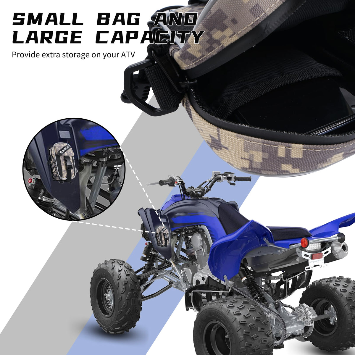 ATV Fender Tasche Lagerung Front Taschen Für Yamaha Raptor 700 2006-2023