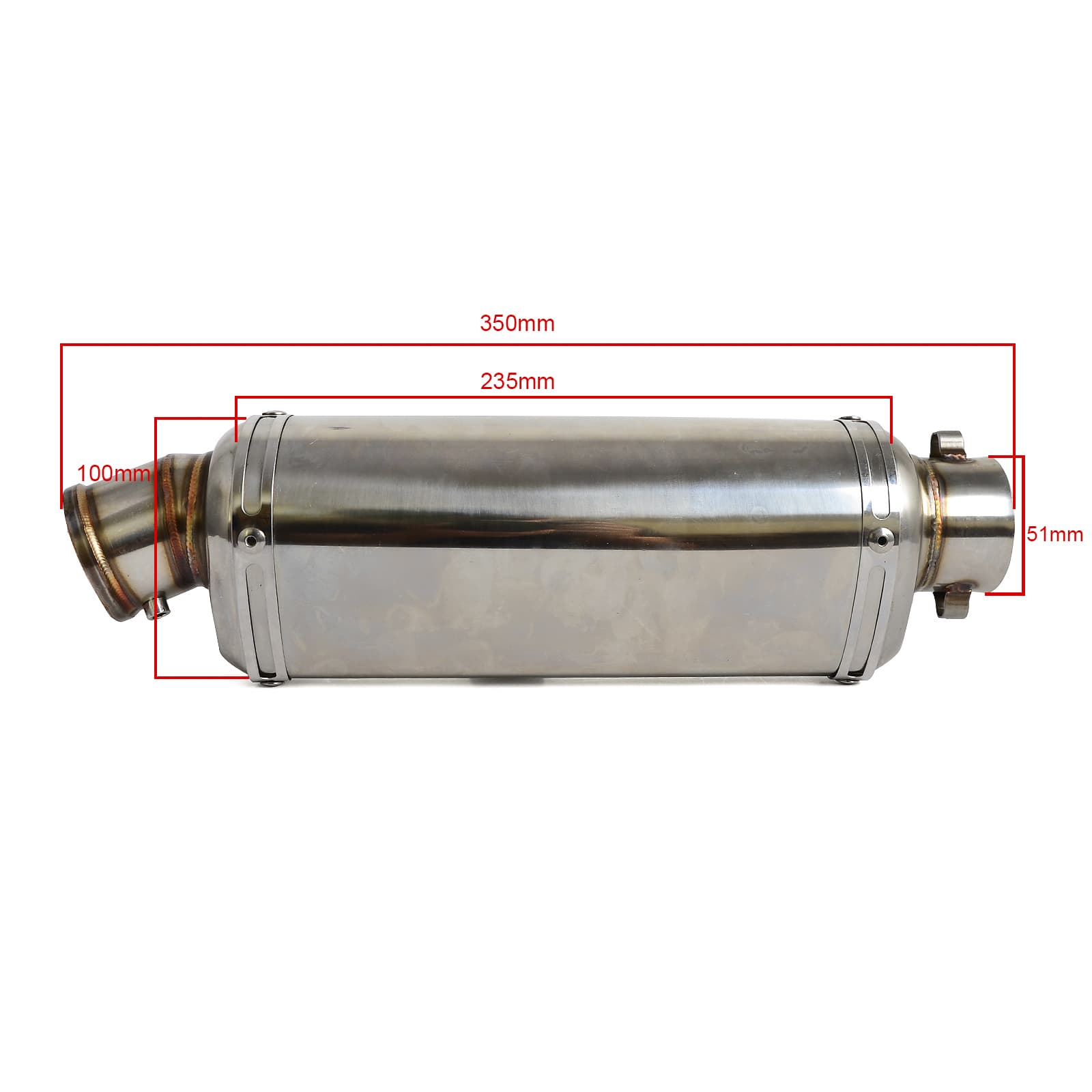 Universal 38-51MM Exhaust Muffler Pipe Slip-On