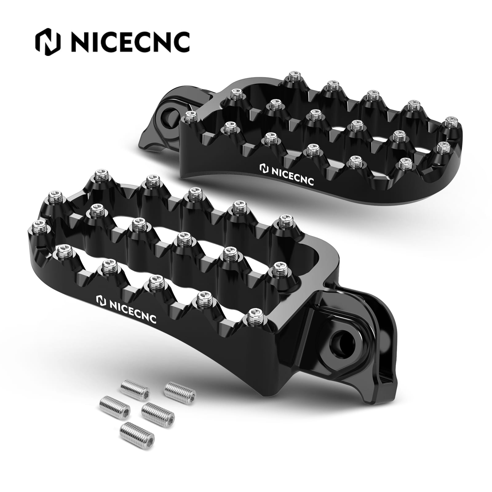 Forged 0° Flat Wide Enlarged Foot Pegs Pedals For KTM 390 Adventure 2020-2024