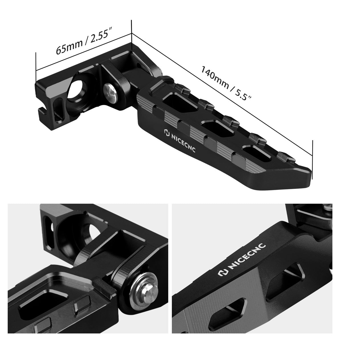 Chain Tensioner Adjuster Blocks & Rear Stund Pegs For Surron Light Bee X/ S/ L1E Segway X160 X260