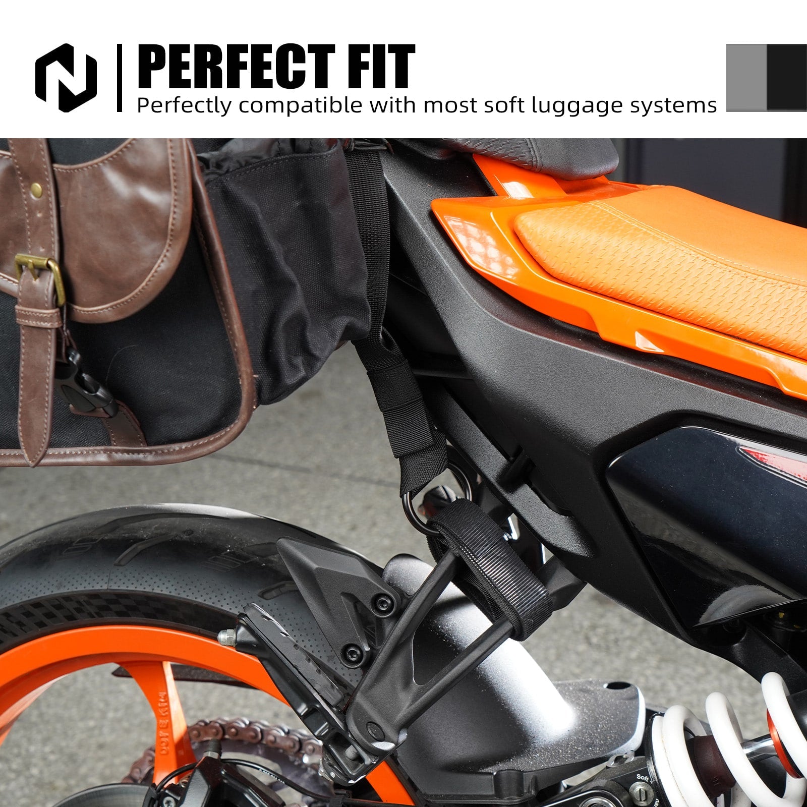 Motorcycle Universal Off-Road Soft Bag Tie Down Straps Retention Rings