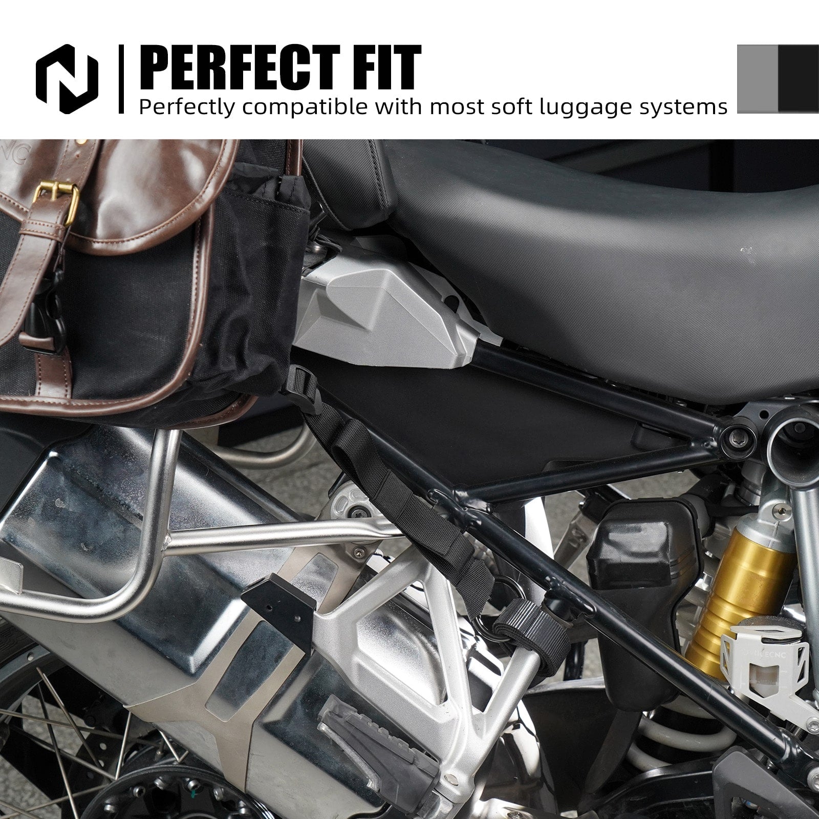 Motorcycle Universal Off-Road Soft Bag Tie Down Straps Retention Rings