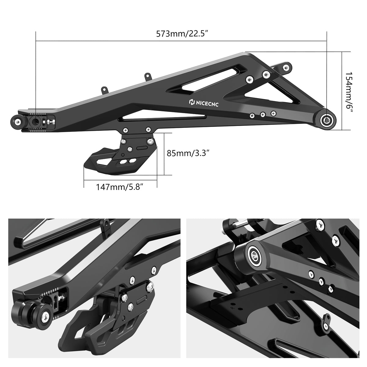 +100mm Extended Rear Swingarm For Surron Light Bee X / S Segway X160 X260
