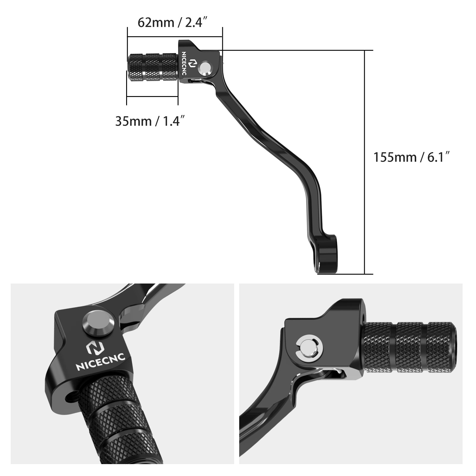 Forged Gear Shift Lever Folding Tip with Footpegs Kit For KTM Husqvarna 125-300 GasGas