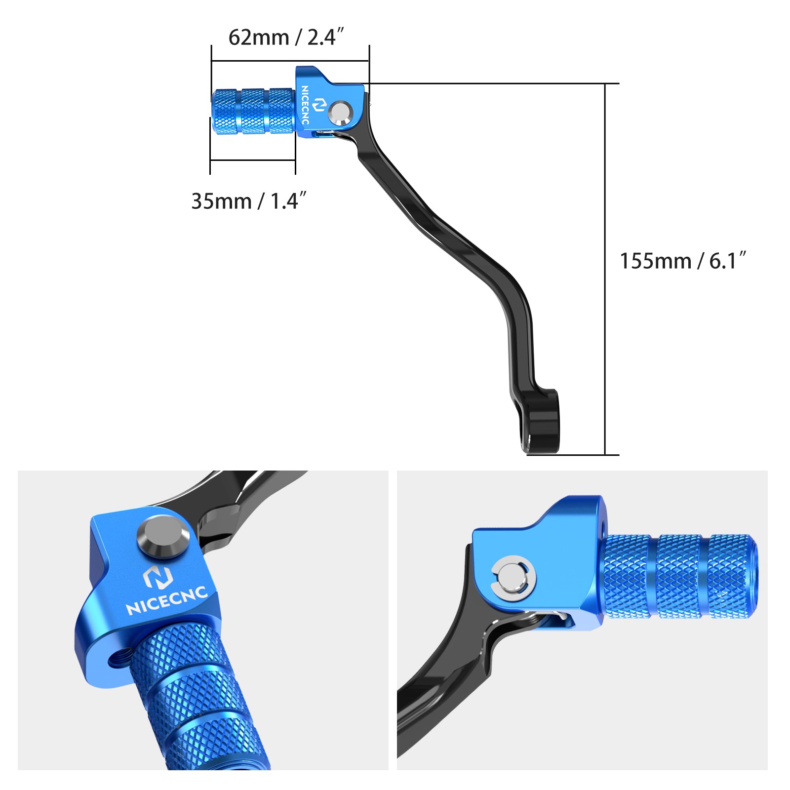 Forged Gear Shift Lever Folding Tip with Footpegs Kit For KTM Husqvarna 125-300 GasGas