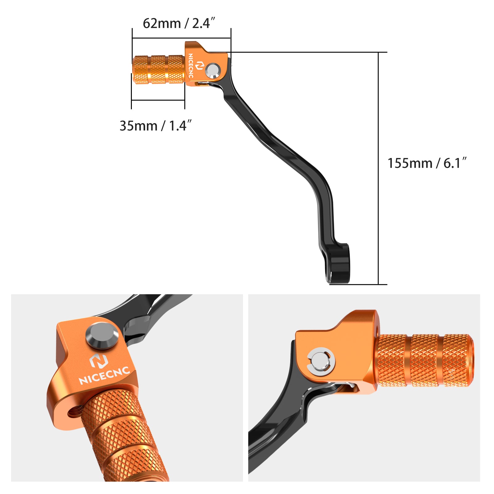 Forged Gear Shift Lever Folding Tip with Footpegs Kit For KTM Husqvarna 125-300 GasGas