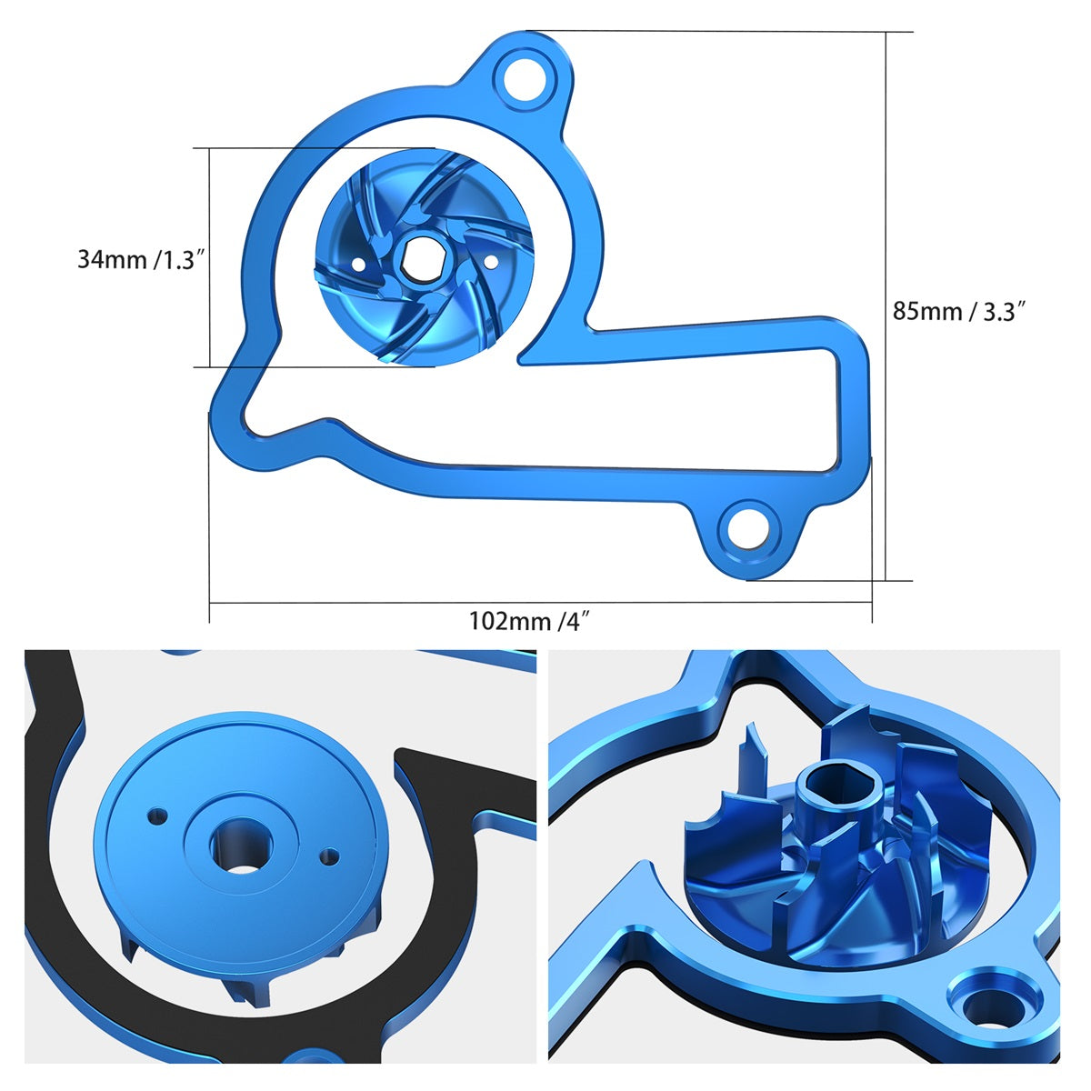 Water Pump Cooler Impeller Spacer Kit For HUSQVARNA / GAS GAS 250 350 2023-2024