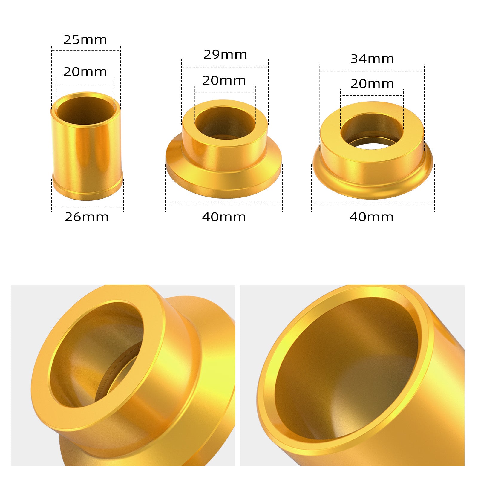 Front Rear Wheel Spacers Set For Suzuki DRZ400S DRZ400E DRZ400SM