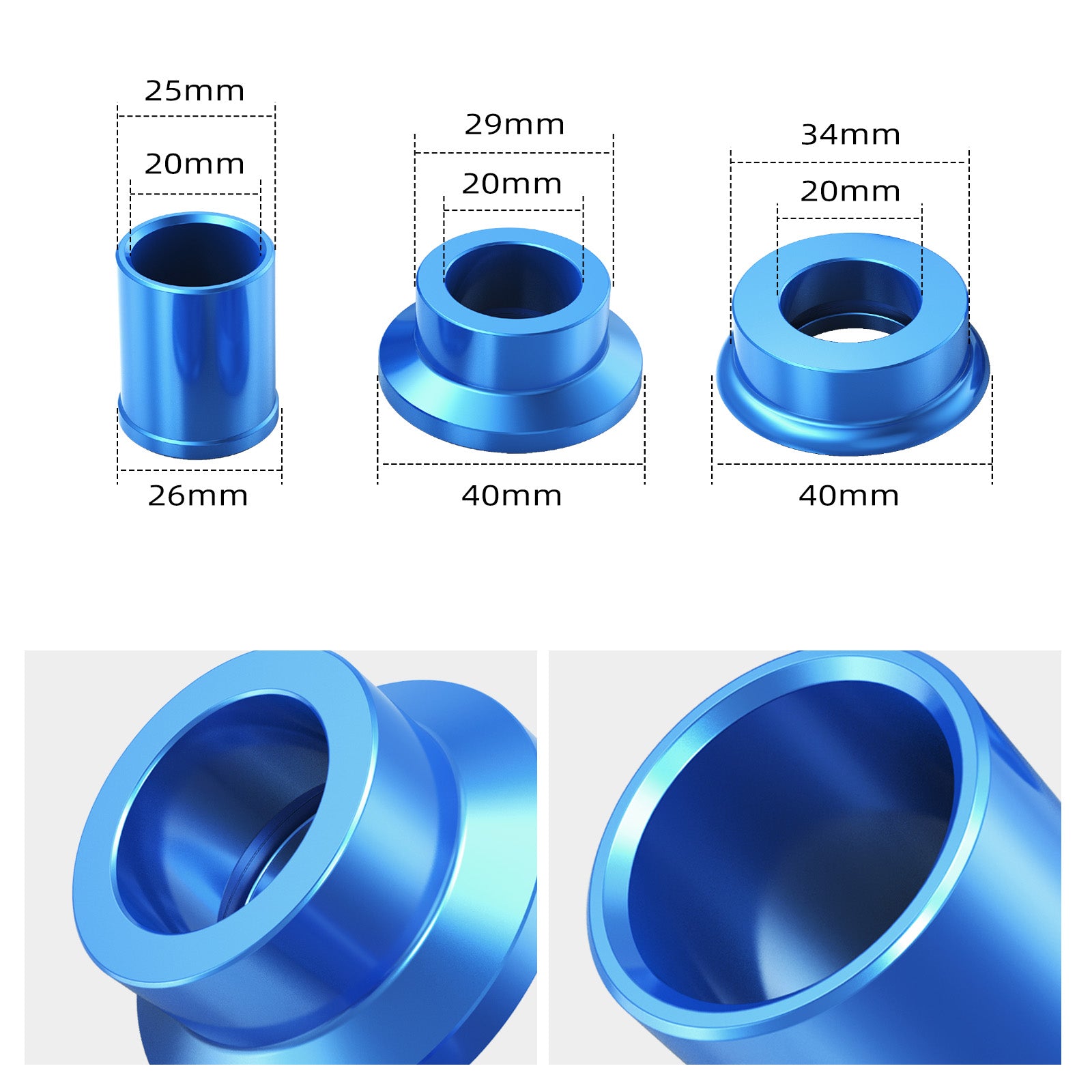 Front Rear Wheel Spacers Set For Suzuki DRZ400S DRZ400E DRZ400SM