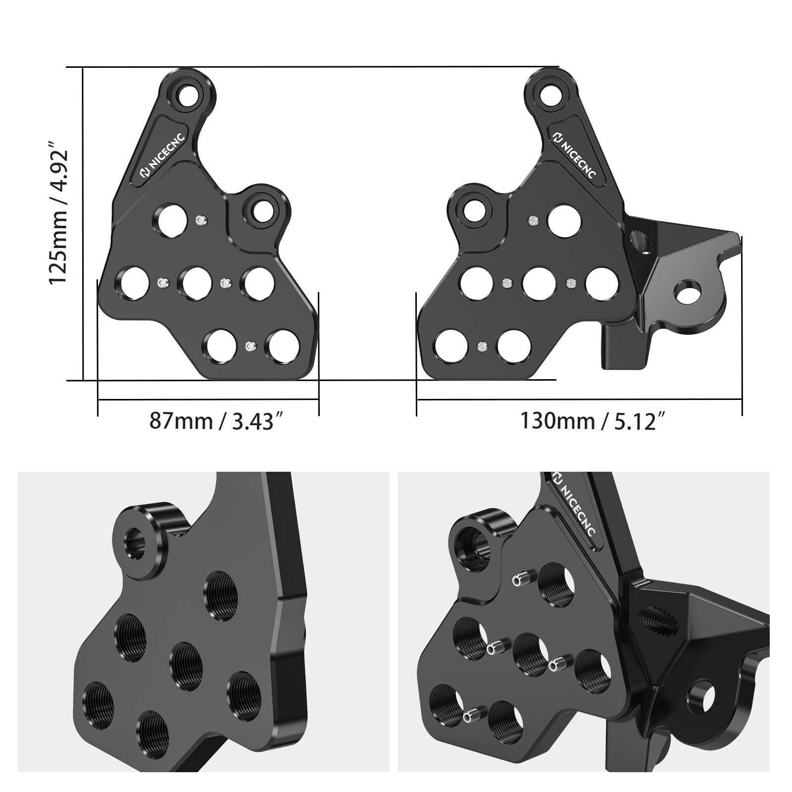 Extender Foot Pegs & Bracket Package For Surron Light Bee X / S Segway X160 X260 2017-2024