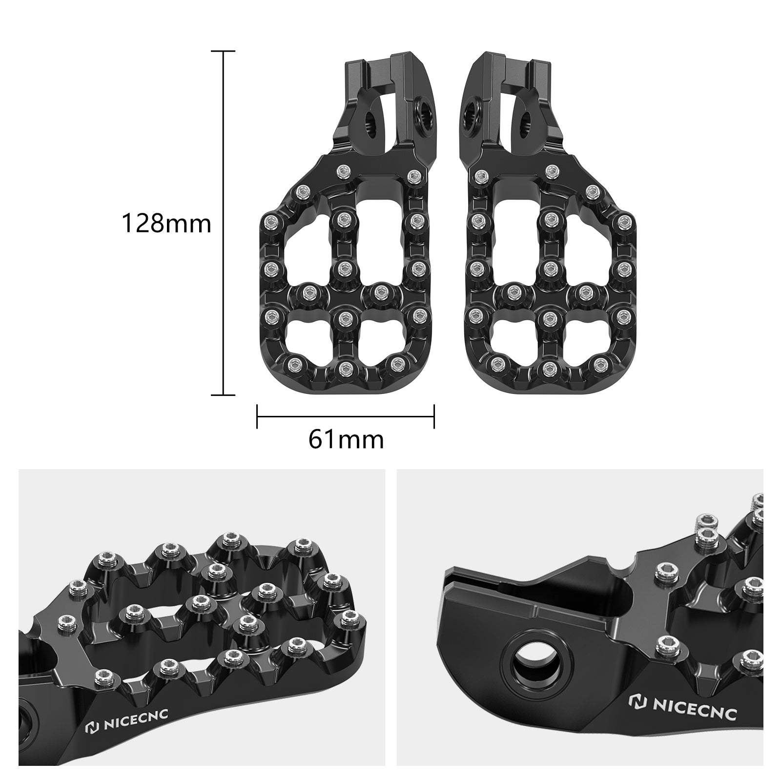 Offset Extender Foot Pegs Footrests For KTM Husqvarna Gas Gas 2016-2023