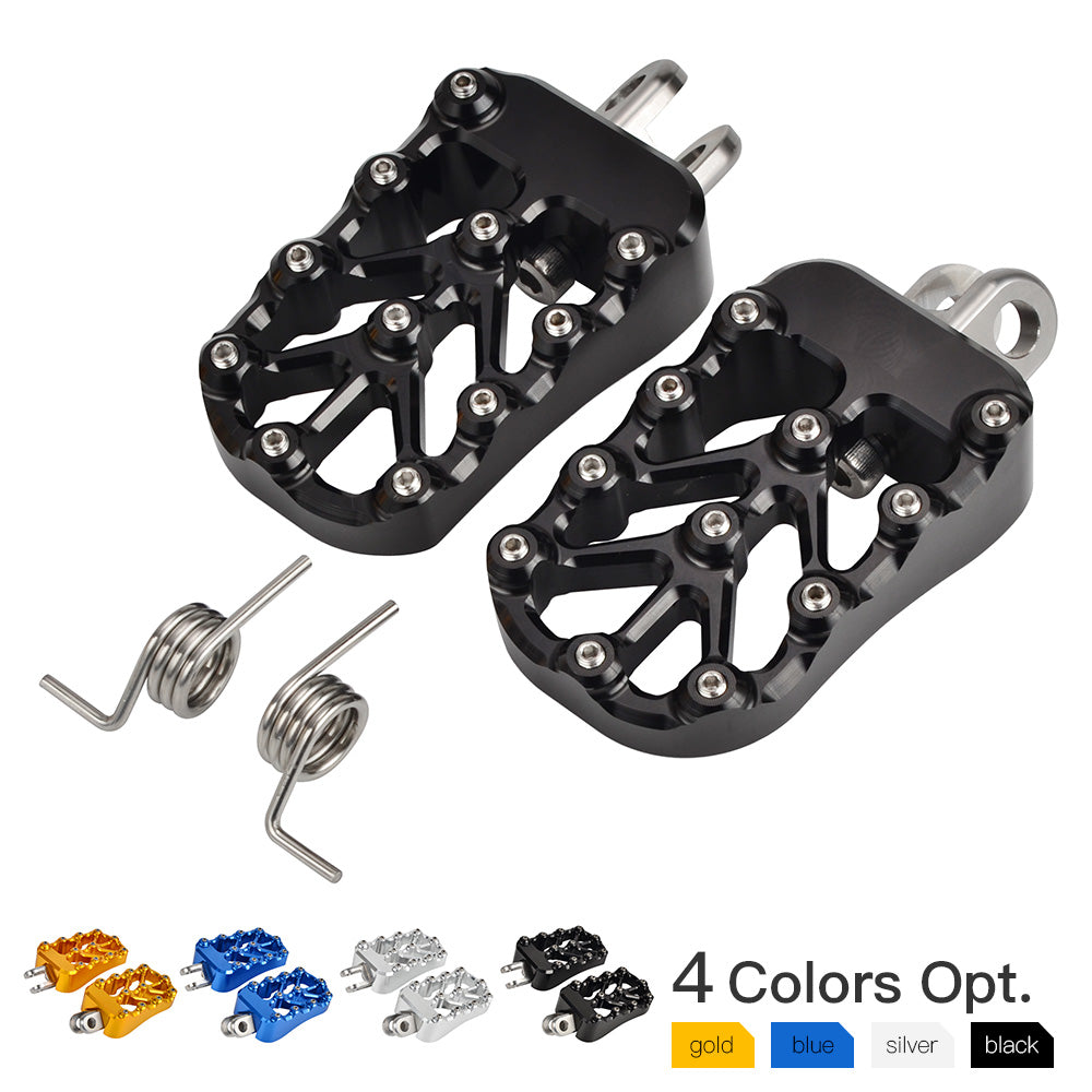 CNC Billet Wide Foot Pegs Footrests Pedals For Suzuki DRZ400 E S SM 2000-2022