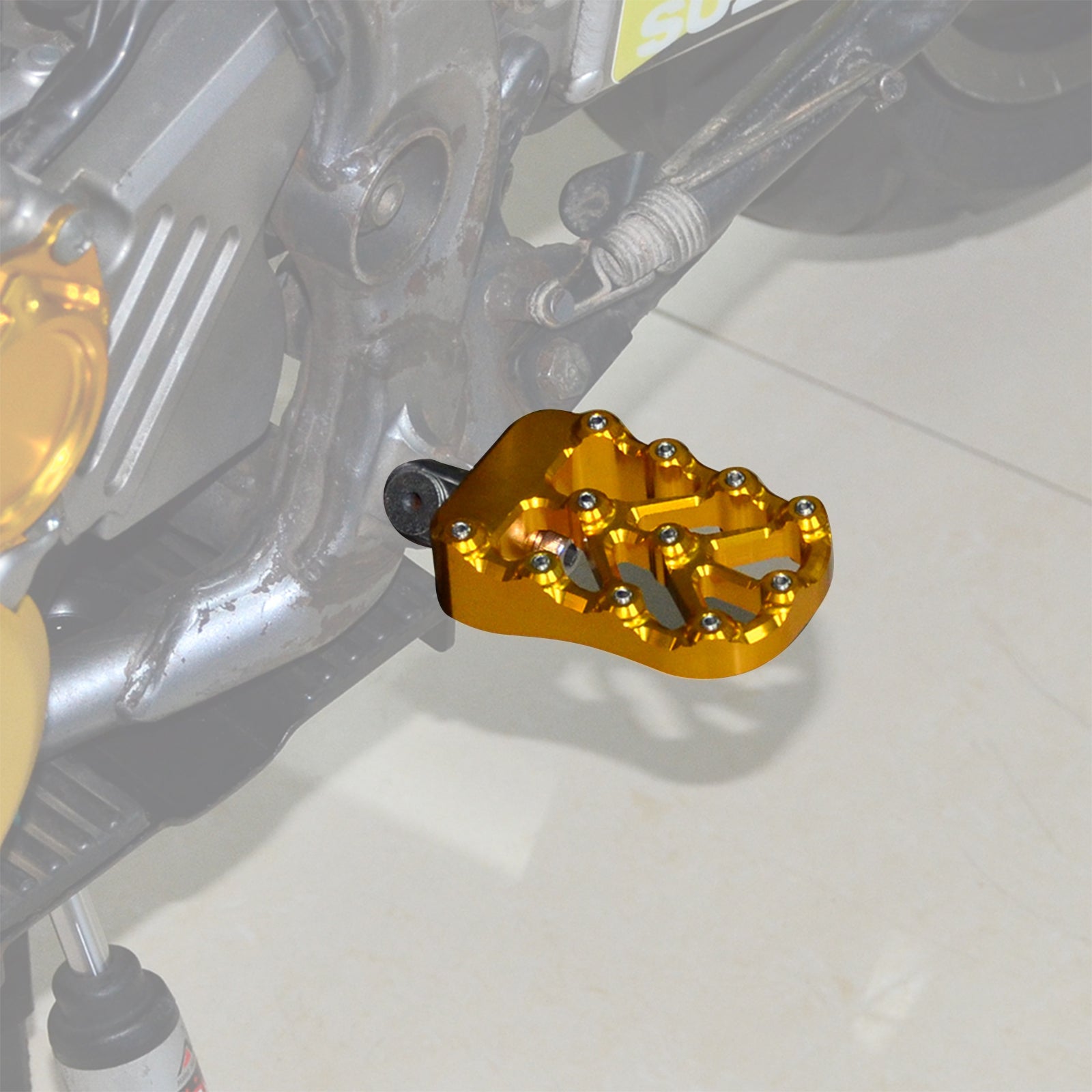 CNC Billet Wide Foot Pegs Footrests Pedals For Suzuki DRZ400 E S SM 2000-2022