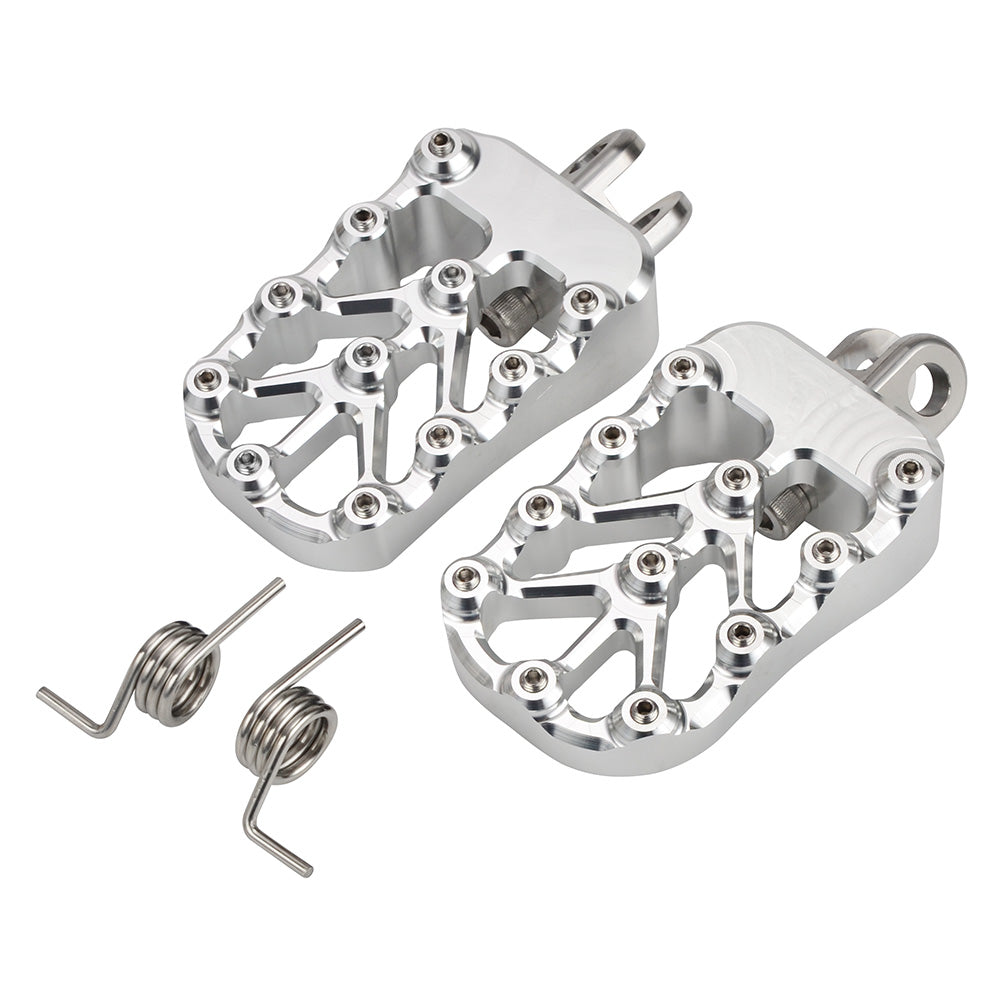 CNC Billet Wide Foot Pegs Footrests Pedals For Suzuki DRZ400 E S SM 2000-2022