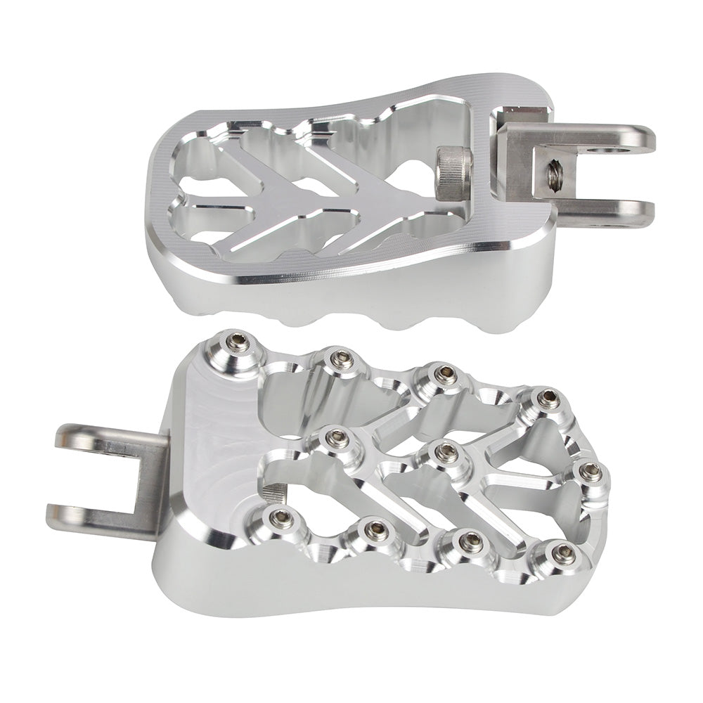 CNC Billet Wide Foot Pegs Footrests Pedals For Suzuki DRZ400 E S SM 2000-2022