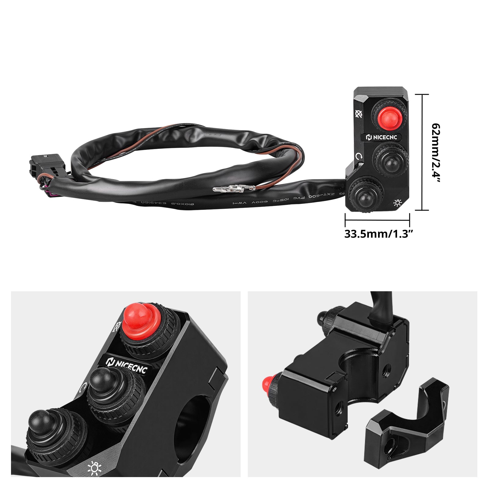 Start Stop & Headlight Switch For KTM 350 500 EXC-F 2024-2027