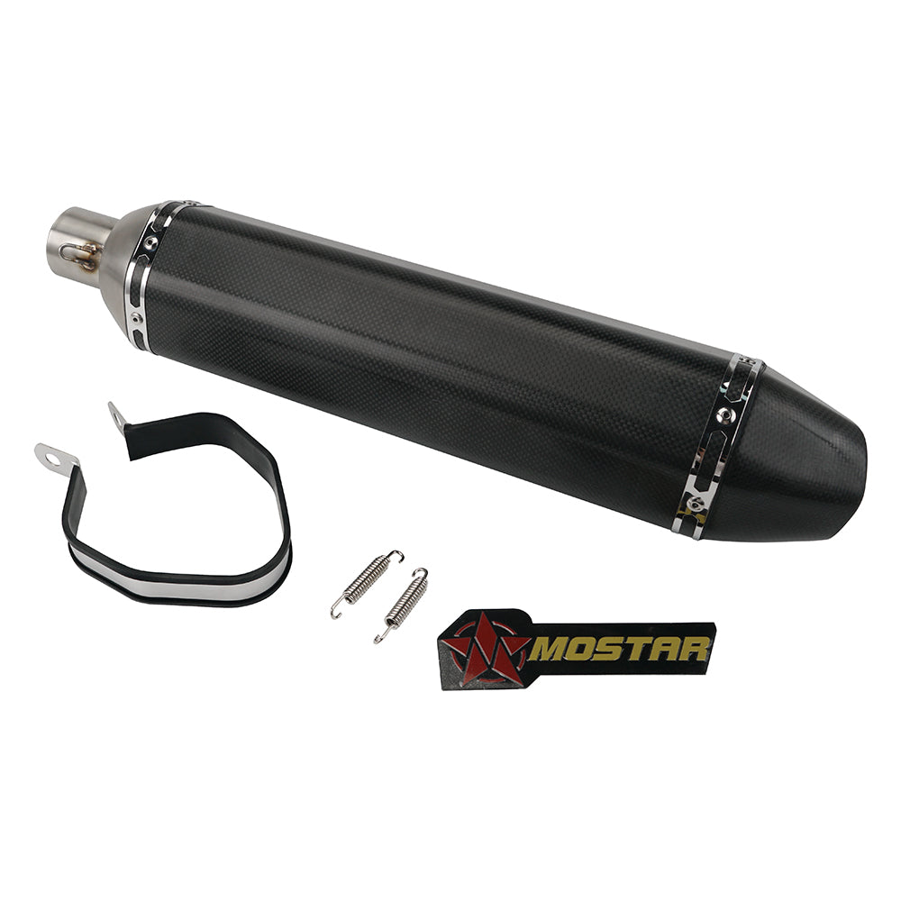 3D Glossy Carbon Fiber Muffler Silencer Set 51mm Inlet for KTM 950/990