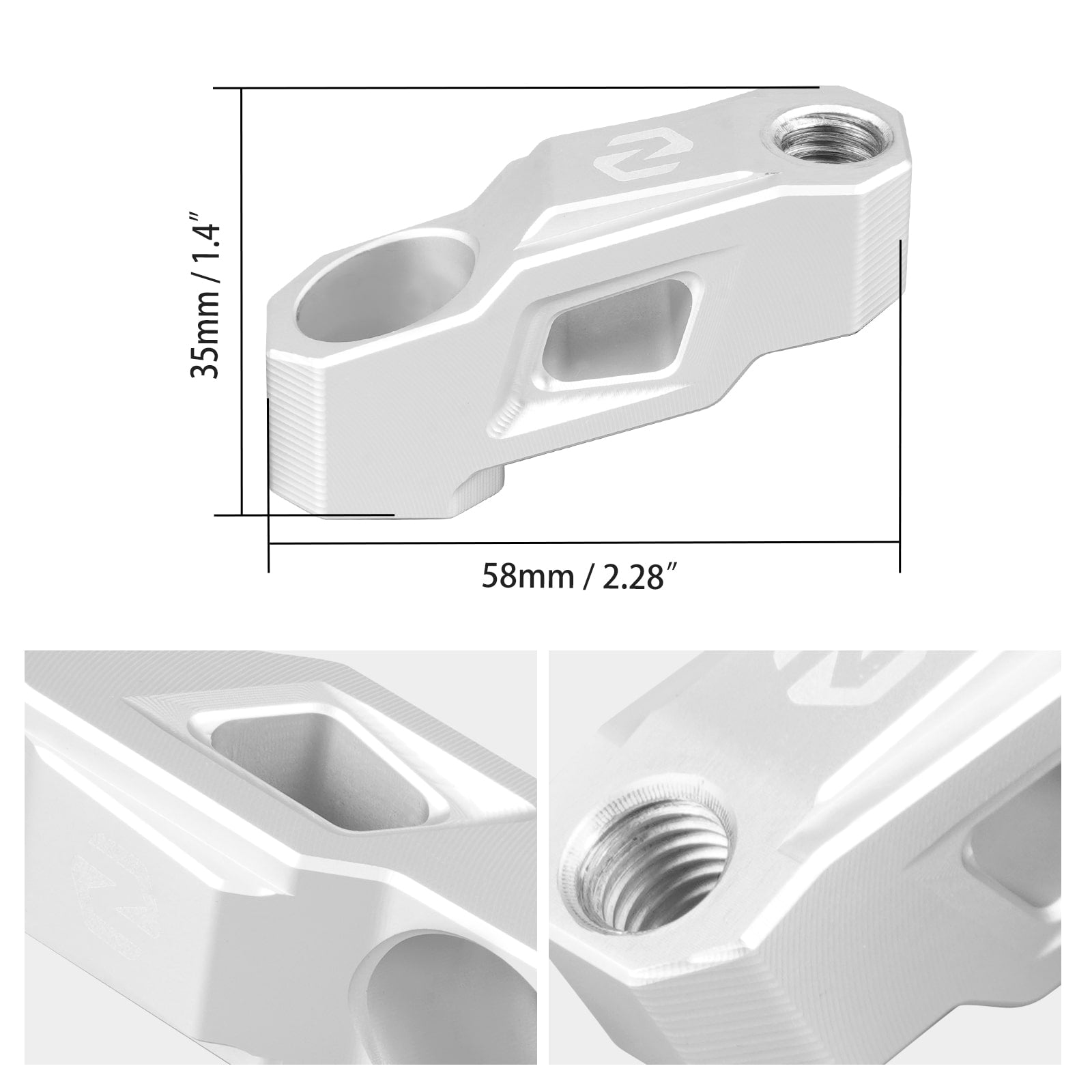 40mm Mirror Extender Riser For BMW R1250GS 19-23 R1200GS 13-18