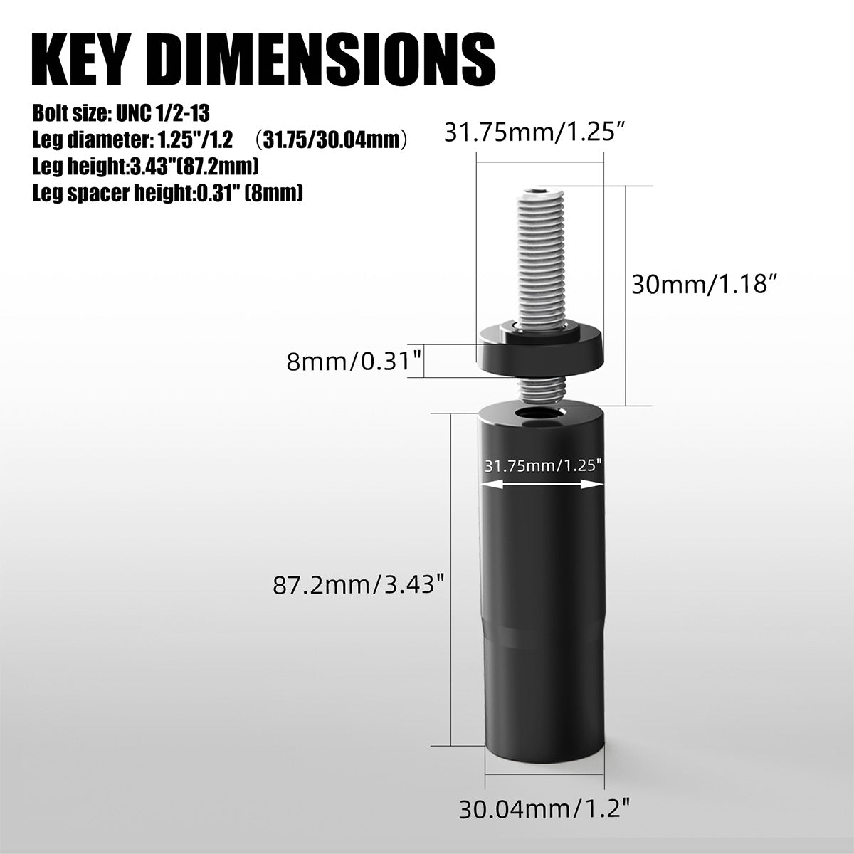 Modular Kickback Isolated Handlebar Riser 8"/ 7"/6"/5" Backward 1.5" for Harley Davidson