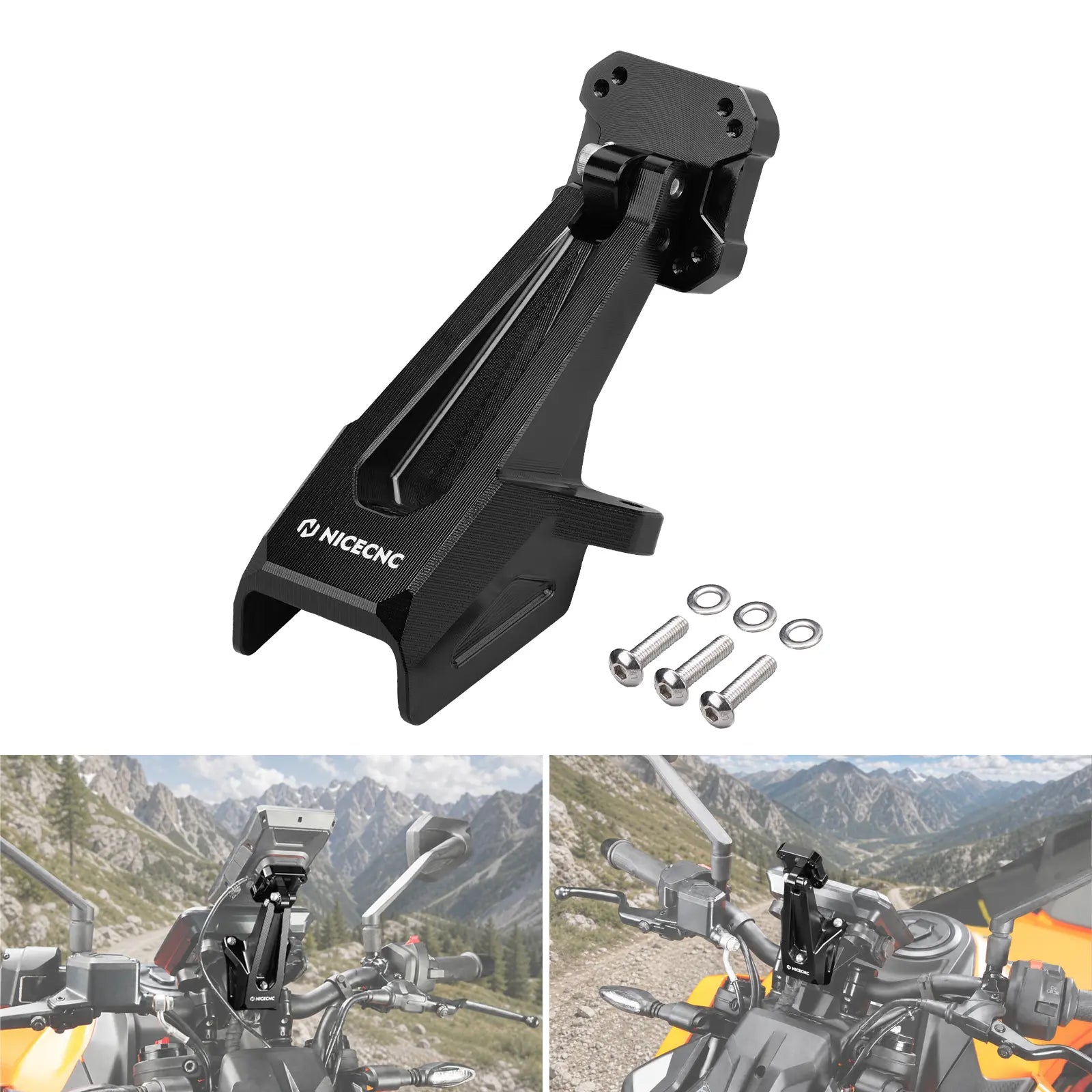 GPS Navigation AMPS Device Mount Holder For KTM DUKE 125 / 250 / 390 2024–2026