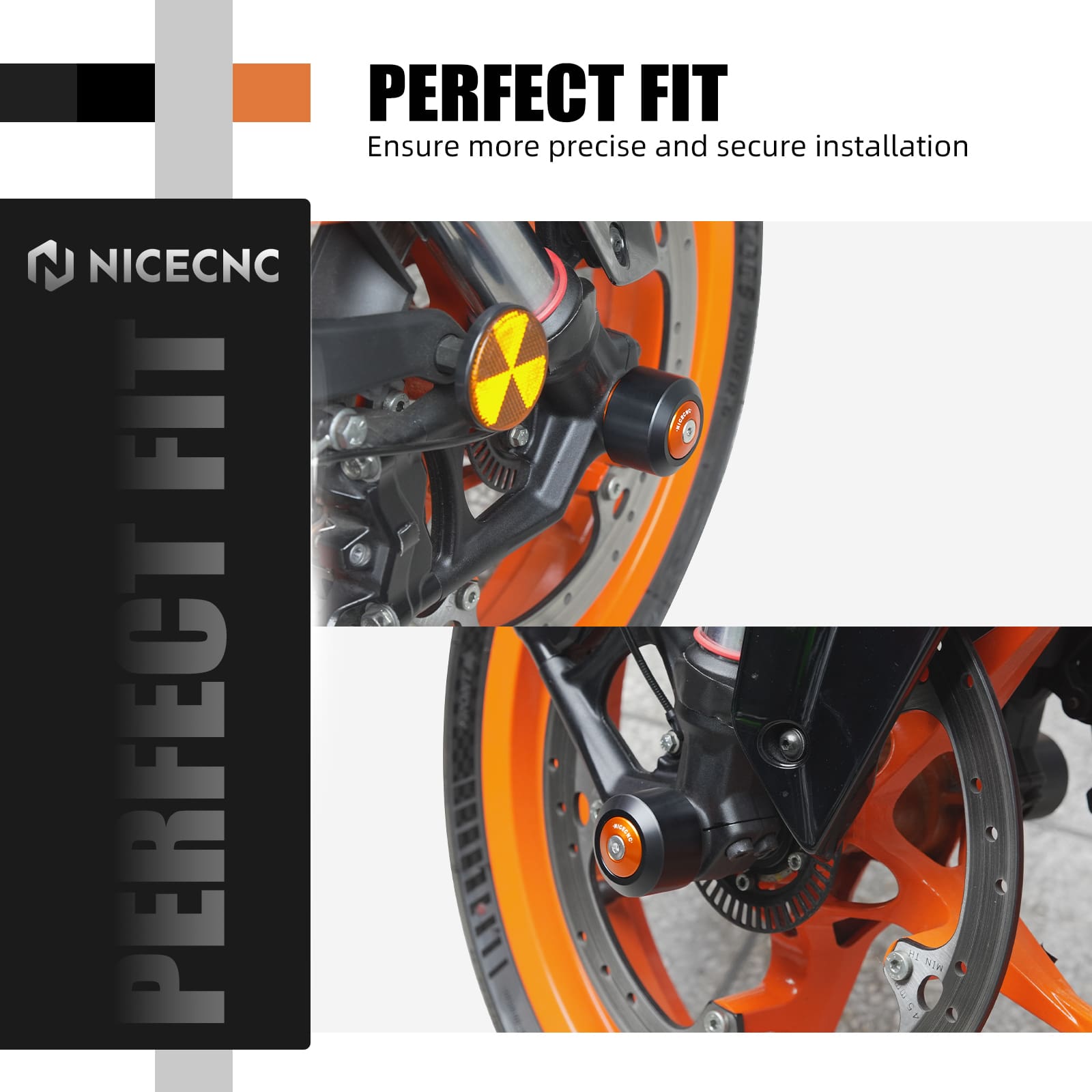 Front Axle Slider Crash Bung Kit For KTM 125/250/390 Duke 2024 RC 390 2022-2023