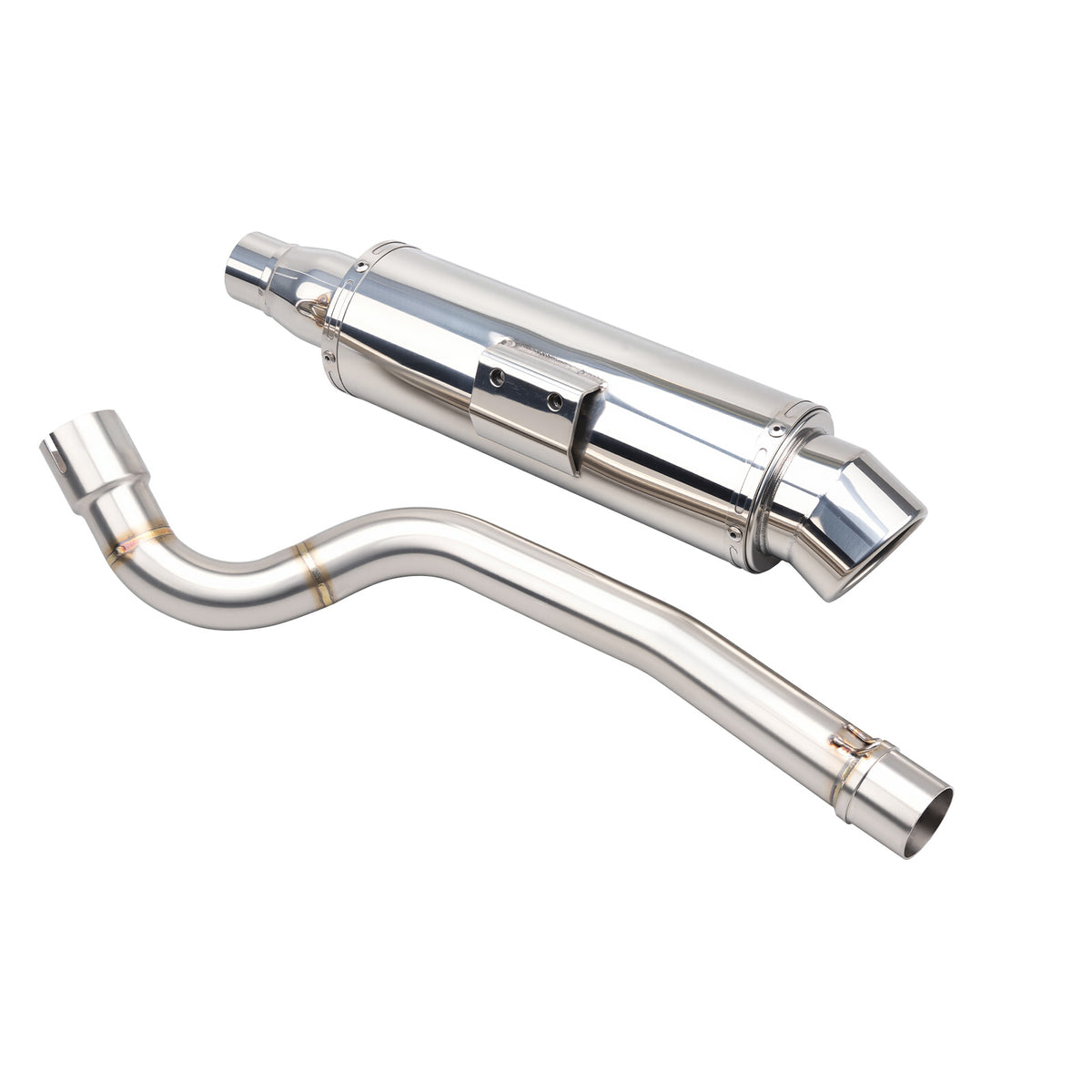 High-Exit Exhaust System Mid-Pipe + Muffler For Yamaha Tenere 700 2019-2026