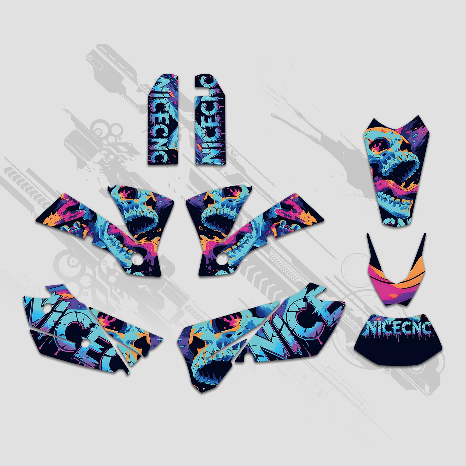 Off-Road Bike Full Graphics Decals Stickers Kit For KTM EXC 2004