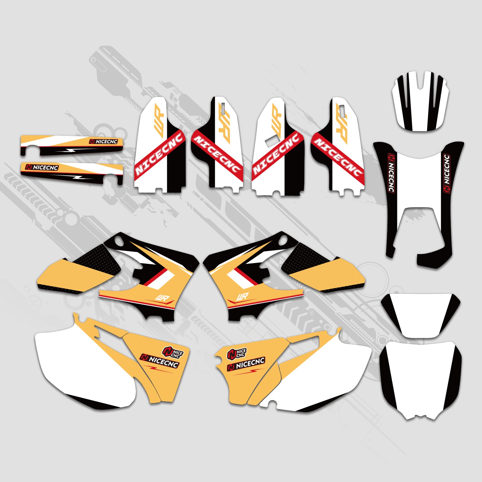Motorcycle Full Graphics Decals Stickers Kit For YAMAHA WR250F WR450F 2005-2006
